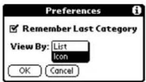 Preferences ✓ Remember Last Category View By: List Icon OK Cancel