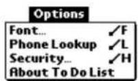 KYOCERA QCP 6035 - Options menu - 1