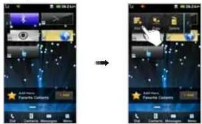 PANTECH Laser - Adding a home screen item - 1