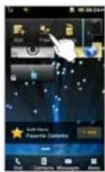 PANTECH Laser - Repositioning a home screen item - 1