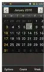 PANTECH Laser - Viewing the calendar - 1
