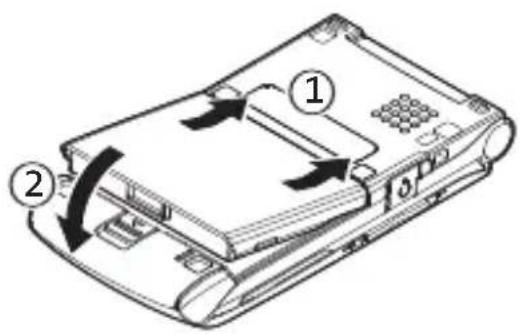 Diagram of a device with labeled parts and directional arrows indicating movement or flow