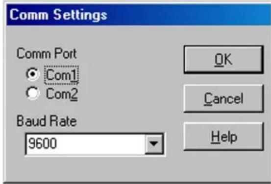 DATALOGIC Falcon 345 - The Comm Settings Dialog Box - 1