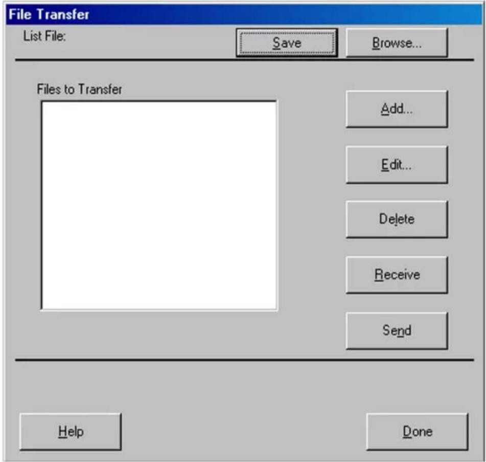 DATALOGIC Falcon 345 - The File Transfer Window - 2