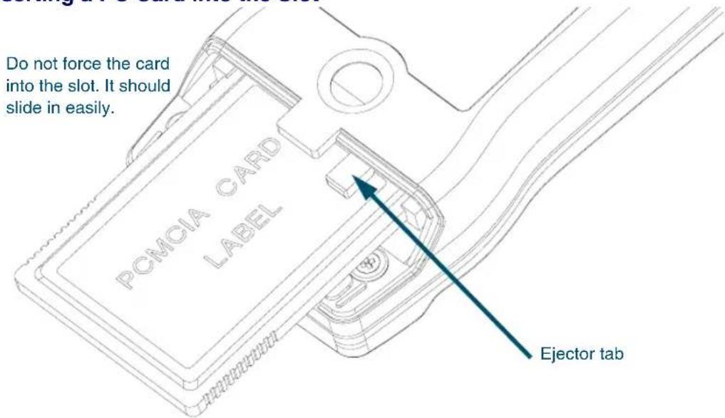 DATALOGIC Falcon 345 - Inserting a PC Card - 3