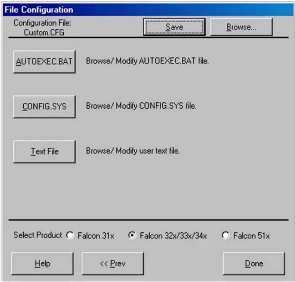 DATALOGIC Falcon 345 - The File Configuration Windows - 7