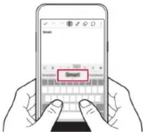 Illustration of hands typing on a smartphone with a 'Smart' app interface displayed on the screen