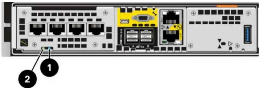Diagram of a network switch device showing ports, connectors, and labeled parts with numbered annotations