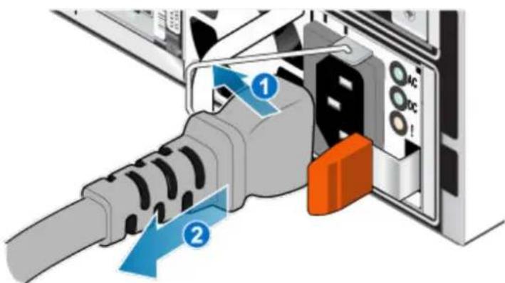 Diagram showing cable port connection with labeled ports and directional arrows indicating flow or movement