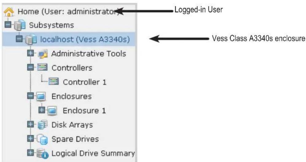 Promise Technology Vess A3340d - Using Tree View - 1