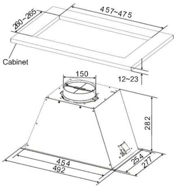 260~265 457~475 Cabinet 150 12~23 282 454 492 254 277