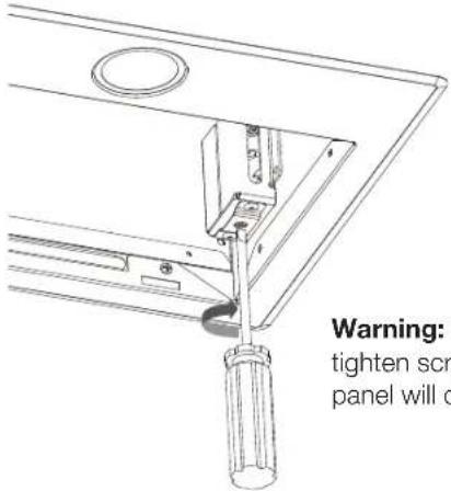 Warning: tighten scr panel will c