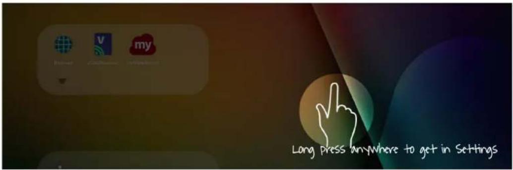 VIEWSONIC IFP7550-M1 - To add a widget to the vLauncher welcome screen: - 1