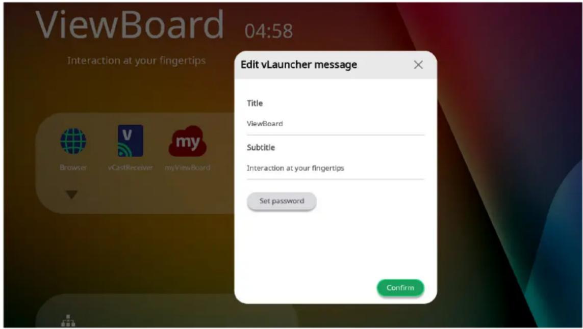 VIEWSONIC IFP7550-M1 - vLauncher Message - 2