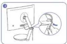 SAMSUNG C24FG73FQE - Tidying Up the Connected Cables (C\*FG70\* model only) - 2