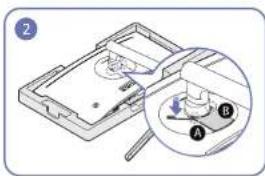 Diagram showing a device with labeled parts A and B, including a magnified view of the component.