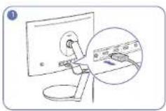 SAMSUNG C24FG73FQE - Tidying Up the Connected Cables (C\*FG70\* model only) - 1