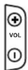 Amplicom PowerTel 725 - Adjust the handset earpiece volume - 1