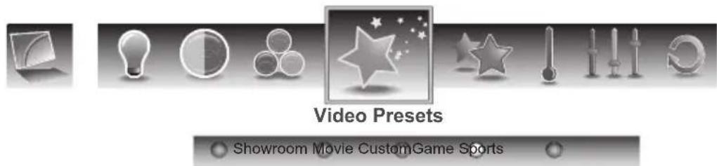 Video Presets Showroom Movie CustomGame Sports