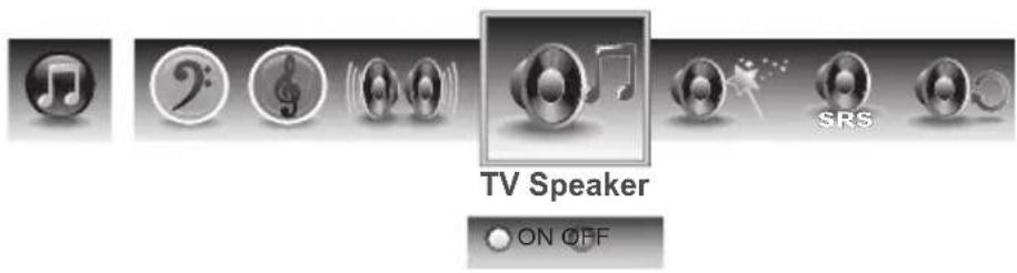TV Speaker ON OFF