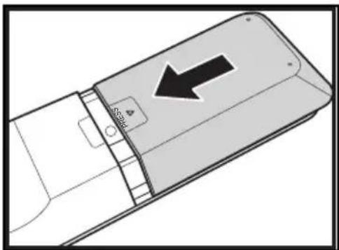 HANNSPREE SV32AMUB - Inserting the Remote Control Batteries - 3