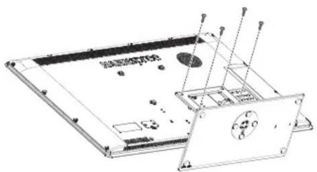 HANNSPREE SV32AMUB - Dissembling the stand base: - 1