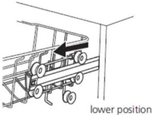 Robinhood RHDW4345X - Adjusting the upper basket - 1