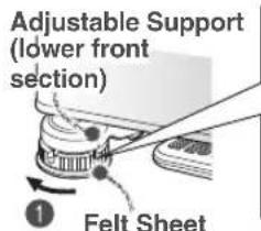 Adjustable Support (lower front section) Felt Sheet