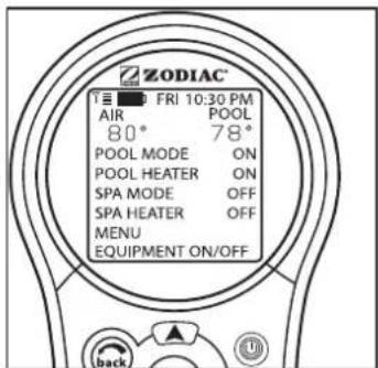 ZODIAC AquaLink M8 - Using the Buttons - 1