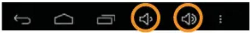 User interface toolbar with audio and sound icons, including home, speaker, and audio button icons