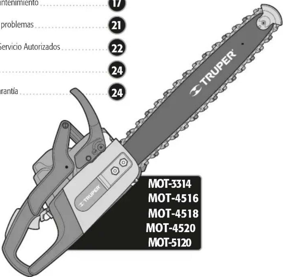 Intenimiento problemas Servicio Autorizados grantía 17 21 22 24 24 MOT-3314 MOT-4516 MOT-4518 MOT-4520 MOT-5120