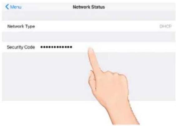 ALC AWS3377 - Tap the security code field and enter a new code. - 1