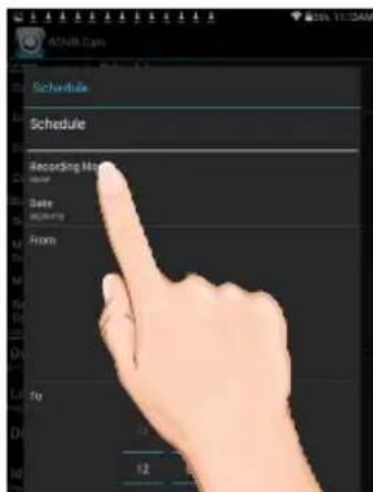 AT&T/VR Caps Schedule Schedule Recording Mode Date MAY/DATE From To 12