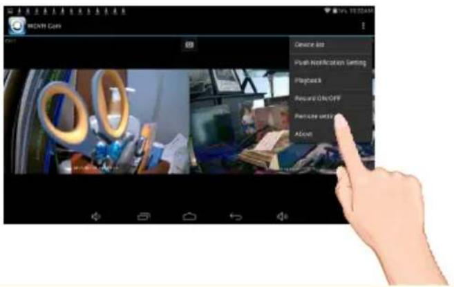 MENRY COPY Device list Push Notification Setting Playbox Secure Bits OFF Phone unit Action