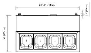 28 1/8" (714mm) 10" (400mm) "(20mm)