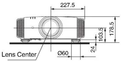 227.5 103.5 178.5 Lens Center Ø60 24