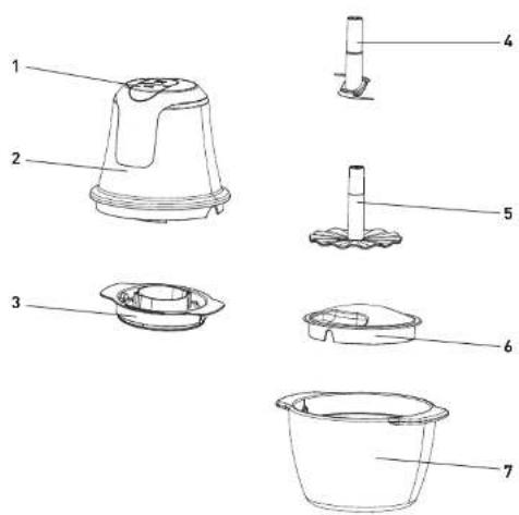 Technical diagram of a cleaning or packaging device with numbered parts for identification