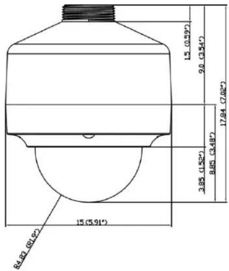 15 (0.592) 9.0 (3.54°) 17.84 (7.02°) 3.85 (1.52°) 8.85 (3.48°) 15 (5.91°) 84.83 (60.92)