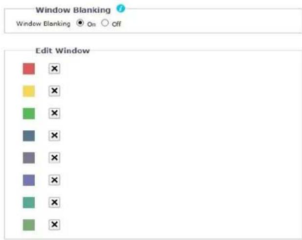 Window Blanking Window Blanking On Off Edit Window
