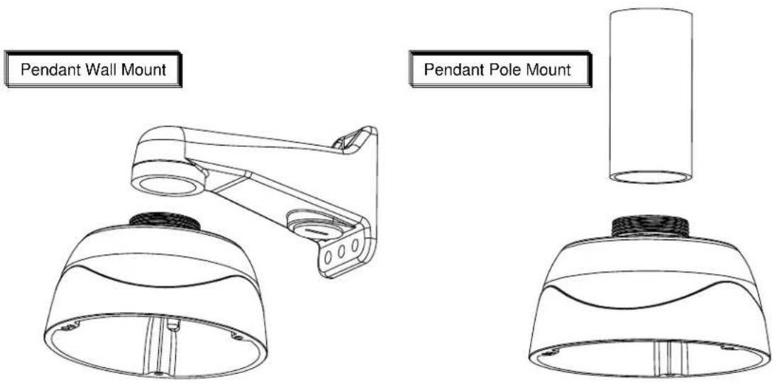 Pendant Wall Mount Pendant Pole Mount