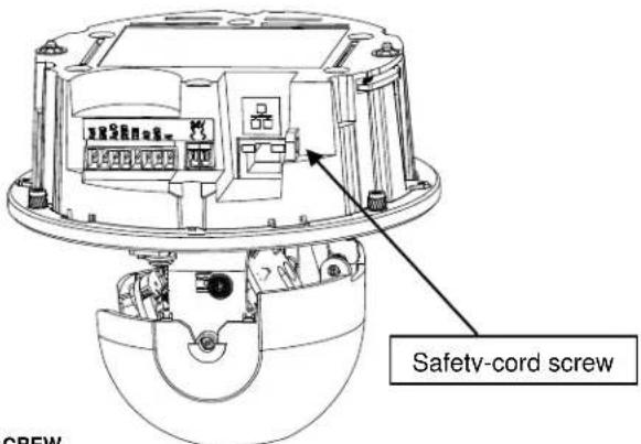 Safety-cord screw CREW