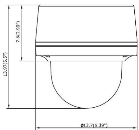 7.6(2.99") 13.97(5.5") Ø13.7(5.39")