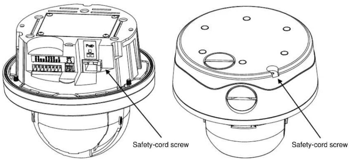 Safety-cord screw Safety-cord screw