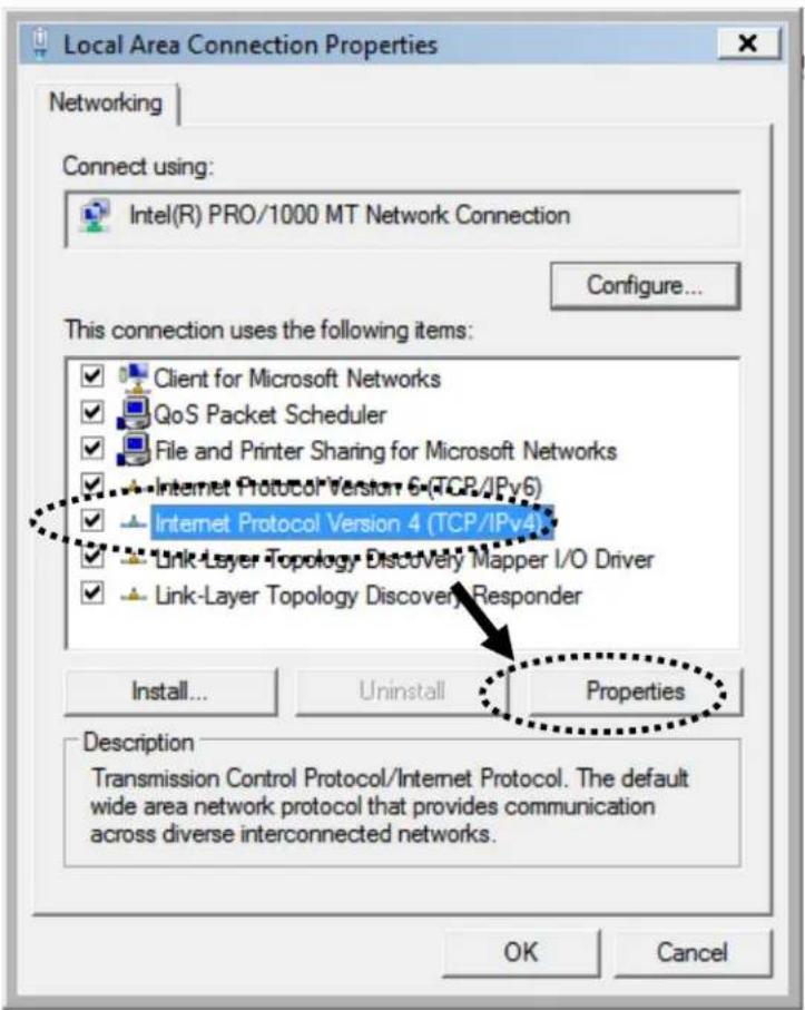 Local Area Connection Properties Networking Connect using: Intel(R) PRO/1000 MT Network Connection Configure... This connection uses the following items: Client for Microsoft Networks QoS Packet Scheduler File and Printer Sharing for Microsoft Networks Internet Protocol Version 6 (TCP/IPv6) Internet Protocol Version 4 (TCP/IPv4) Link-Layer Topology Discovery Mapper I/O Driver Link-Layer Topology Discovery Responder Install... Uninstall Properties Description Transmission Control Protocol/Internet Protocol. The default wide area network protocol that provides communication across diverse interconnected networks. OK Cancel