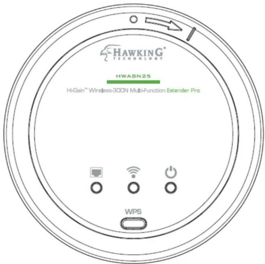 HAWKING® TECHNOLOGY HWABN25 Hi-Gain™ Wireless-300N Multi-Function Extender Pro WPS