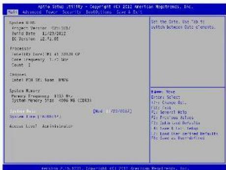 Apple Specific utility - Copyright (C) 2012 American Navigation, Inc. Help Advanced Power Security Readings Save & Exit System Name Project Version: C2012/2012 Build Date: 11/23/2012 BC Version: 26.54.01 Processor Initiate/IO: Diver M1.15 S1070 CP Core frequency: 1.72 Hz Count: 1 Channel: Intel PCR No. Base BIOS System Memory Memory Frequency: BIOS No. System Memory Size: 4096 MB (CD83) System Base [Mod 1 / 2012/2012] System Type [D-80E-1] Active Level: Accelerator Name: New Description: Select File Edit As... File Set File General Help File Previous Help File Last Load Results File Last Load Input File Last Load Correct Results File Last Load Default version 2-15, 1971, Open-Target (C) 2012 American Navigation, Inc.