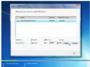 Where do you want to install Windows? Name New Type New Type: Type DAS-1.0.0.0.0 853.0.0 853.0.0 Up Back Up Load Bar Up Start Up End Up Back Up Load Bar Up Start Up Load Bar Up Start Up End