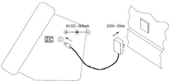 6V DC -500mA 230V -50Hz