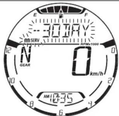 E F 30TJY 曲SERV RPMx1000 GEAR 0 km/h AM (7.35) 6 4