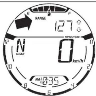 E RANGE F 127 RPMx1000 N GEAR 0 km/h AM 17.35 12:35 6 4